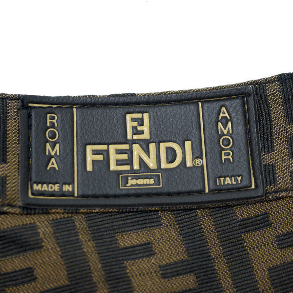 Fendi vintageズッカ柄ハイウエストパンツ（茶）