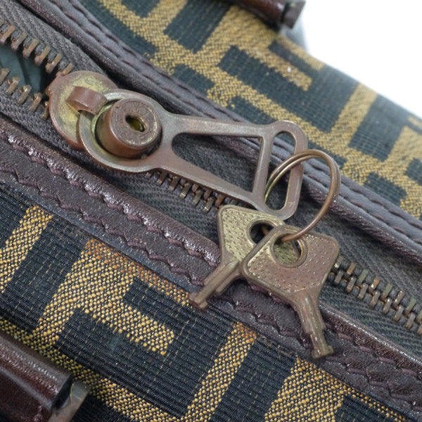 Fendi　ズッカ柄ジャガード ミニボストンバッグ（茶）