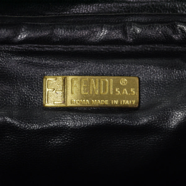 Fendi ズッキーノ柄ジャガード斜めがけショルダー（紺）