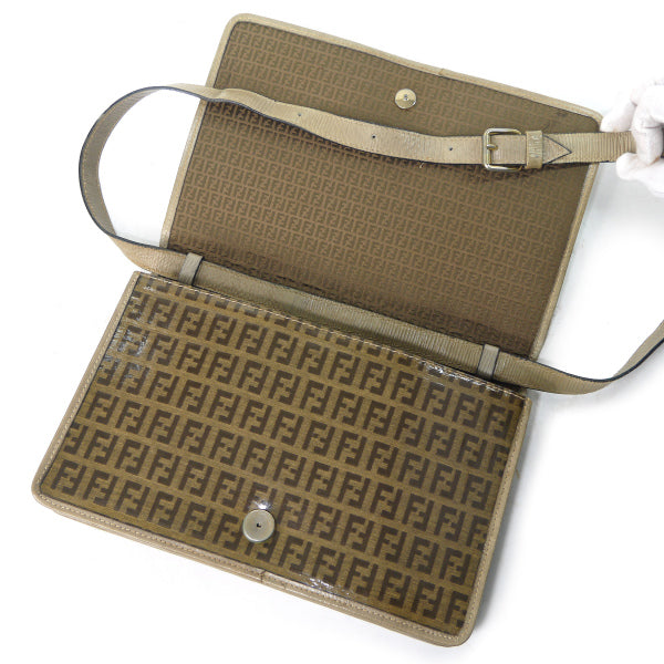 FENDI ズッキーノ柄 アコーディオンショルダー（茶）