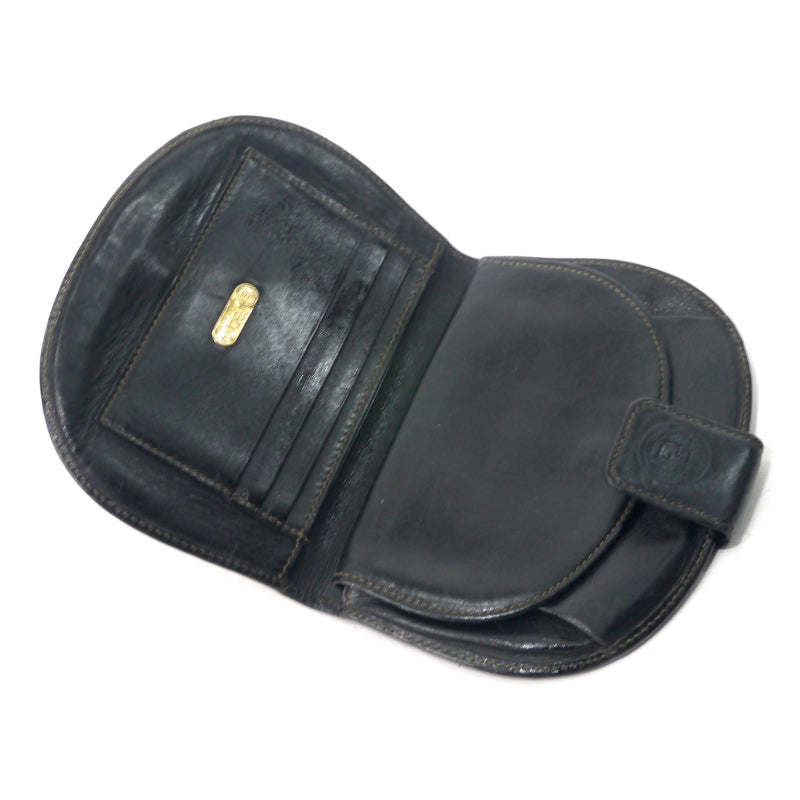 Fendi ペカン柄ラウンド折財布（黒系）