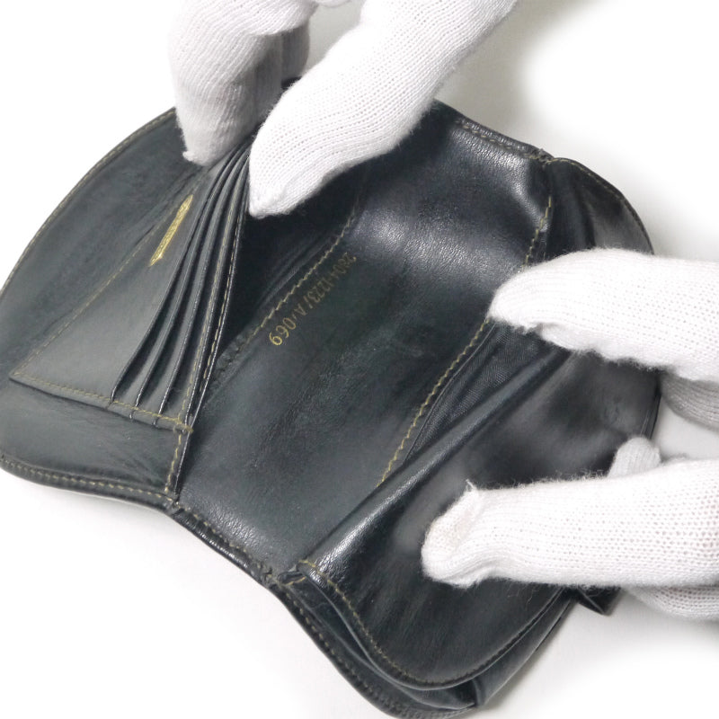 Fendi ペカン柄ラウンド折財布（黒系）