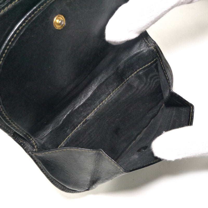 Fendi ペカン柄ラウンド折財布（黒系）