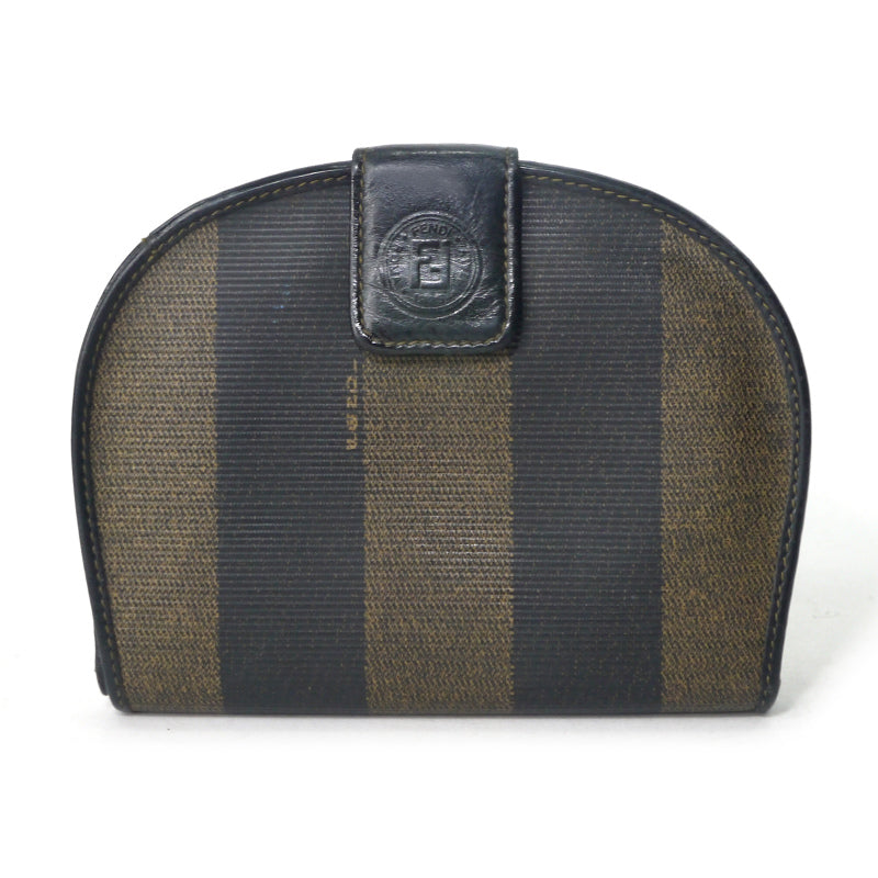 Fendi ペカン柄ラウンド折財布（黒系）