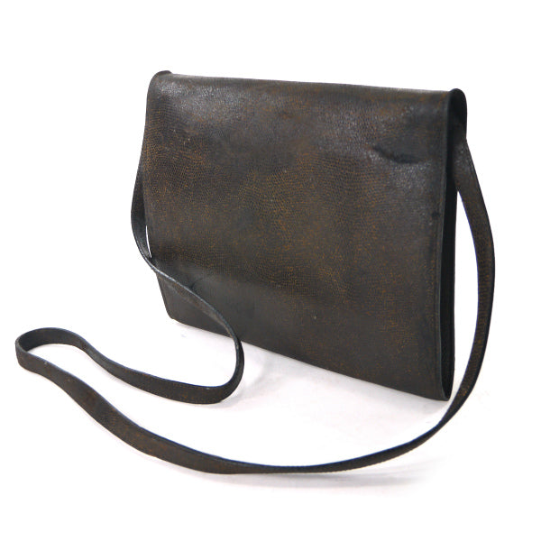 Fendi レア！ヤヌス神リザード×スエードショルダー（濃茶）