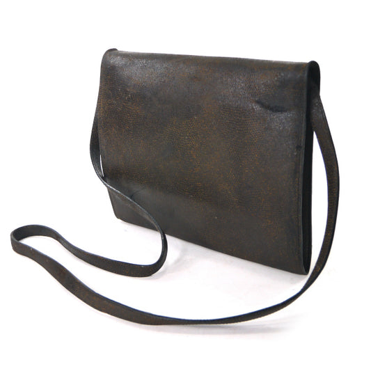 Fendi レア！ヤヌス神リザード×スエードショルダー（濃茶）