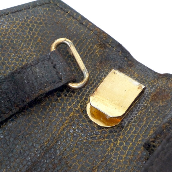 Fendi レア！ヤヌス神リザード×スエードショルダー（濃茶）