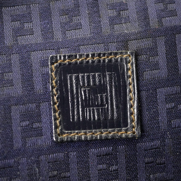 FENDI　ズッキーノ柄ロゴジャガード ボストンバッグ（紺）