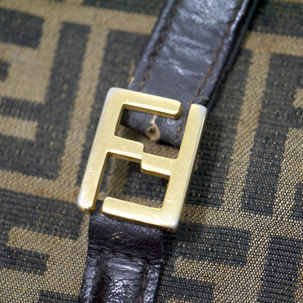 Fendi ズッカ柄ロゴプレートトートバッグ（茶） – Vintage Shop Rococo
