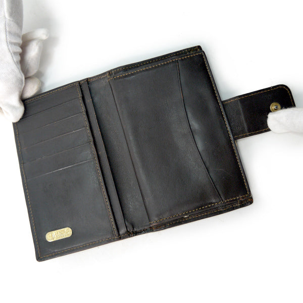 Fendi　ズッカ柄がま口 ミドル財布(茶)