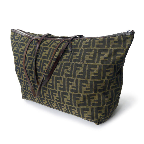 Fendi ズッカ柄 折り畳み大型トートボストン（茶） – Vintage Shop Rococo