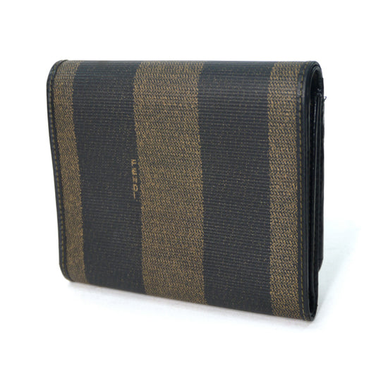 Fendi　ペカン柄3つ折り財布（黒/茶）
