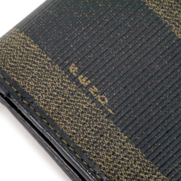 Fendi　ペカン柄3つ折り財布（黒/茶）