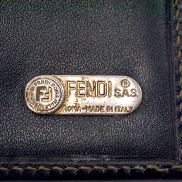 Fendi　ペカン柄3つ折り財布（黒/茶）
