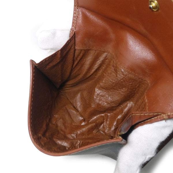 FENDI　ペカン柄2つ折り財布（茶/箱付き）