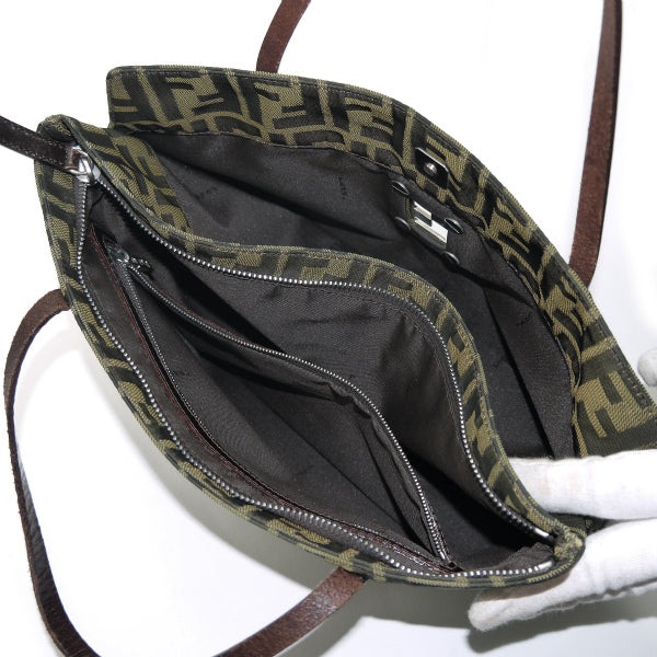 Fendi　ズッカ柄FFロゴ ミニトートバッグ（茶）