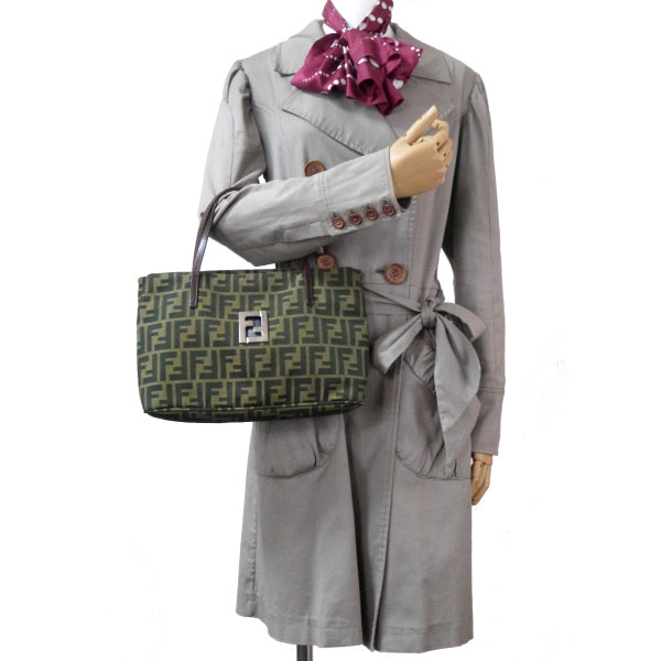 Fendi　ズッカ柄FFロゴ ミニトートバッグ（茶）