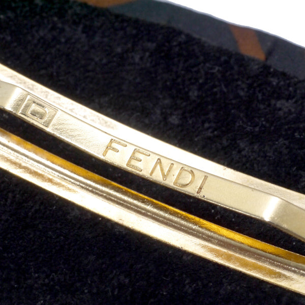 FENDI　ロゴパターンバレッタ（黒/茶）