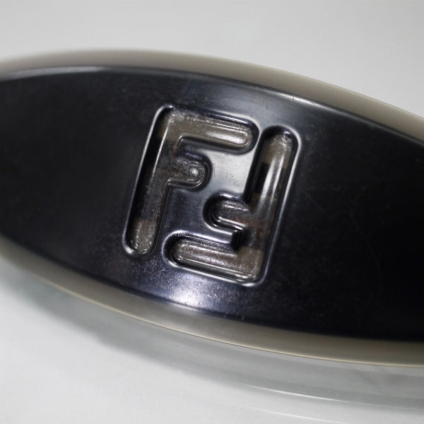 FENDI　ダブルFクリアロゴバレッタ（黒）