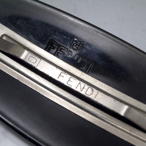 FENDI　ダブルFクリアロゴバレッタ（黒）