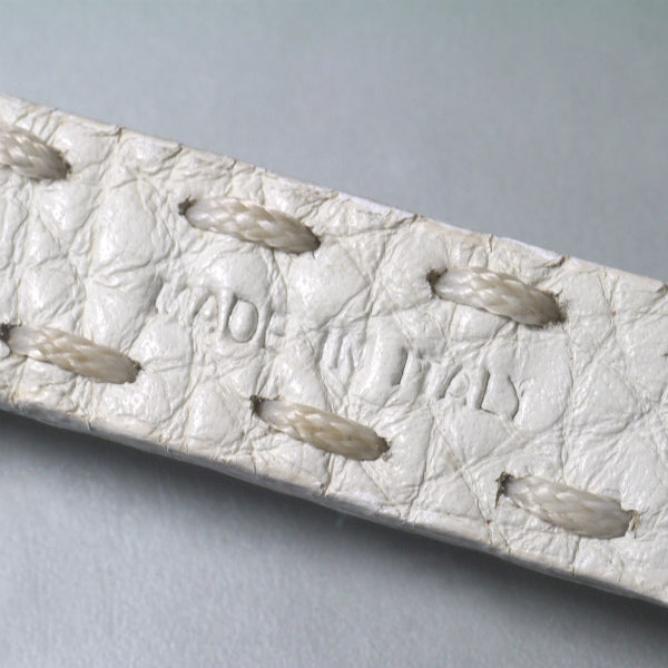 Fendi　セレリア ホース金具レザーブレスレット（白）