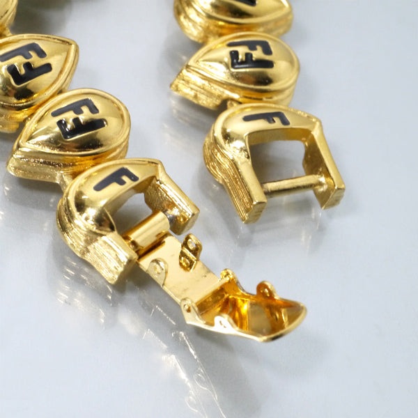 Fendi　FFロゴドロップチェーンブレスレット（ゴールド）