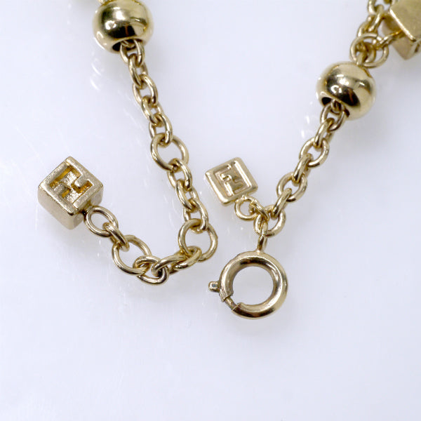 FENDI　FFロゴキューブ チェーンブレスレット（ゴールド）