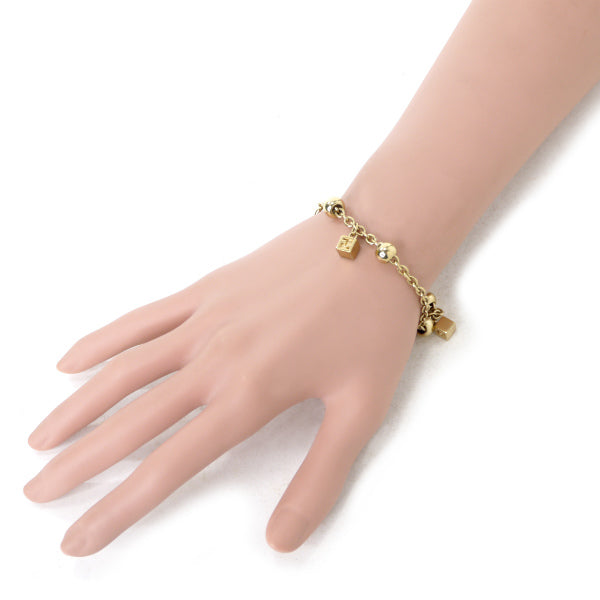 FENDI　FFロゴキューブ チェーンブレスレット（ゴールド）