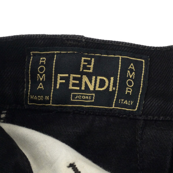 FENDI vintageズッカ柄スカート（黒）