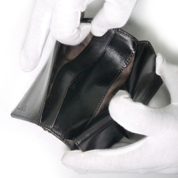 FENDI　ズッカ柄 がま口ミドル財布（濃茶）