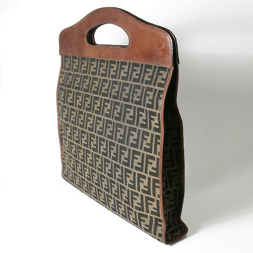 Fendi ズッカ柄 ハンディバッグ（茶）