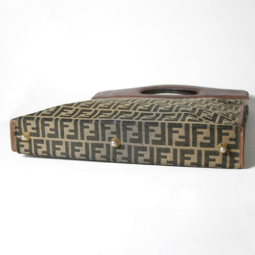 Fendi ズッカ柄 ハンディバッグ（茶）