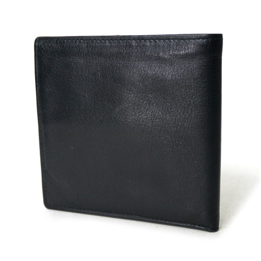 Christian Lacroix　総革製ウェーブライン折り財布（黒）