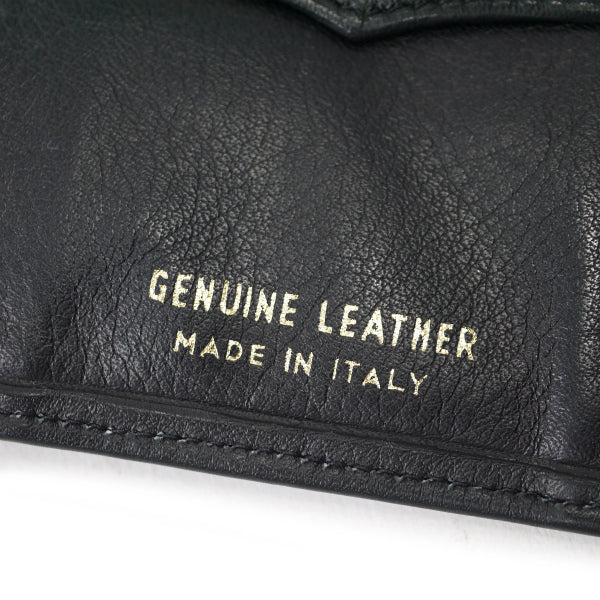 Christian Lacroix　総革製ウェーブライン折り財布（黒）