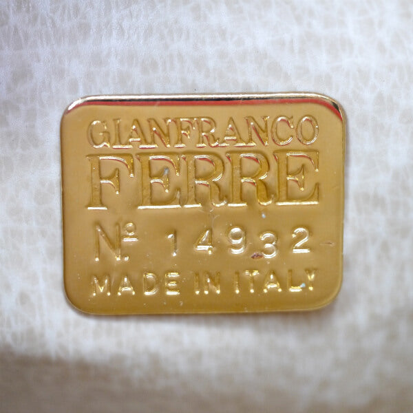 GIANFRANCO FERRE　総革2WAYハンドバッグ（朱赤）