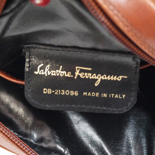Salvatore Ferragamo  リボンポシェット（茶）
