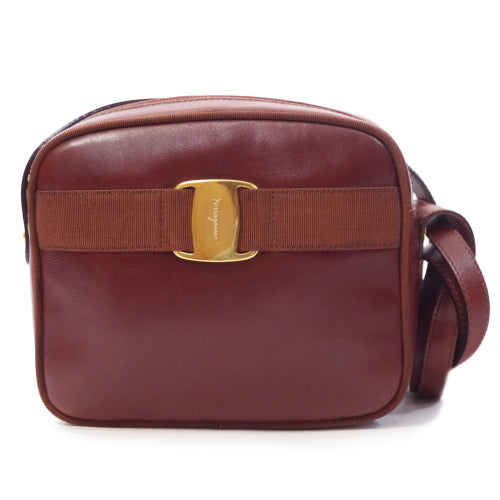 Salvatore Ferragamo  リボンポシェット（茶）