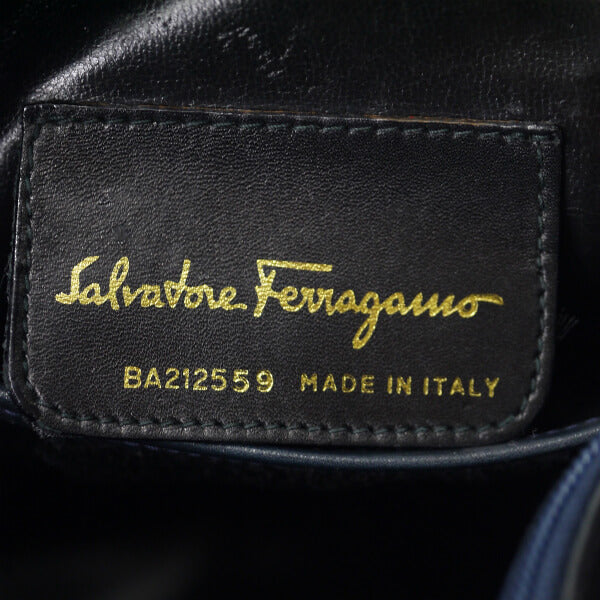 Salvatore Ferragamo  Varaリボン ポシェットバッグ（濃紺）