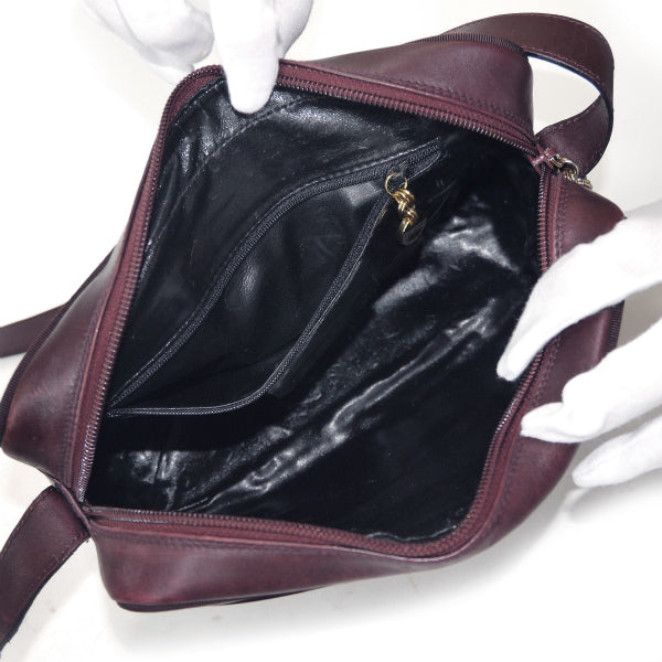 Salvatore Ferragamo  Varaリボン 総革ショルダー（ボルドー）