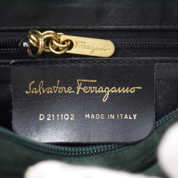 Salvatore Ferragamo  Vara異素材MIXショルダー（緑）