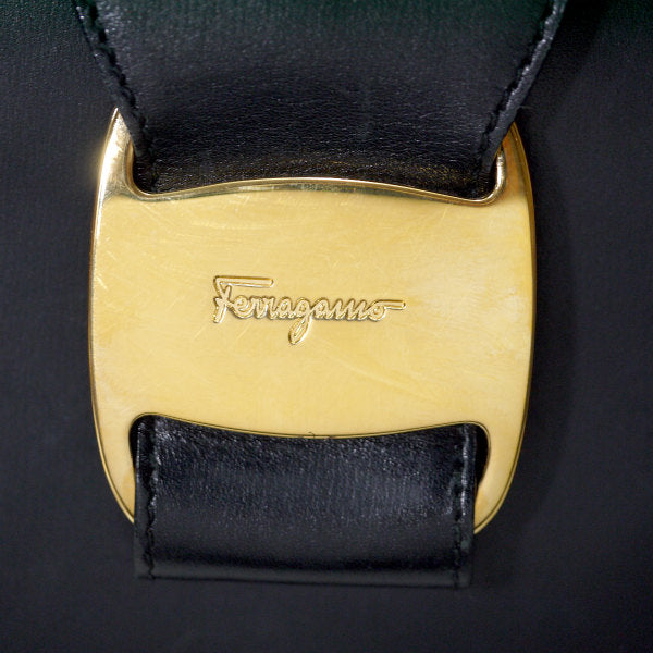 Salvatore Ferragamo　Varaリボン2WAYハンドバッグ（黒）