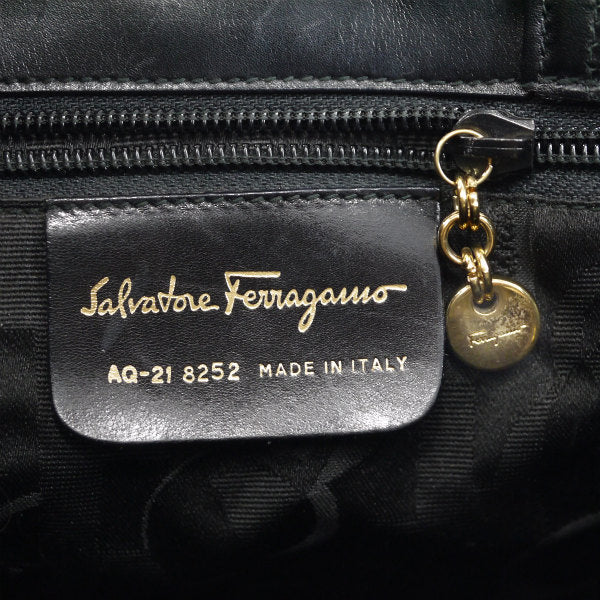 Salvatore Ferragamo　Varaリボン2WAYハンドバッグ（黒）