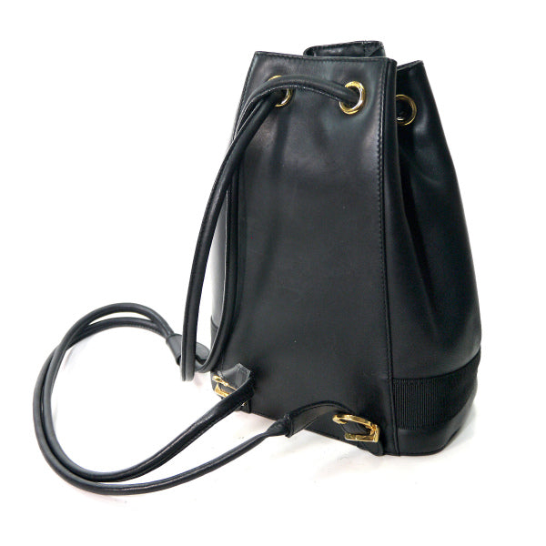 Salvatore Ferragamo　Varaリボン巾着ミニリュック（黒）