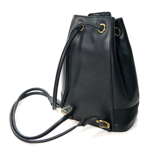 Salvatore Ferragamo　Varaリボン巾着ミニリュック（黒）