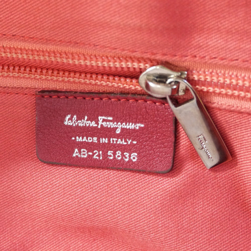 Salvatore Ferragamo　総皮トートバッグ(赤)