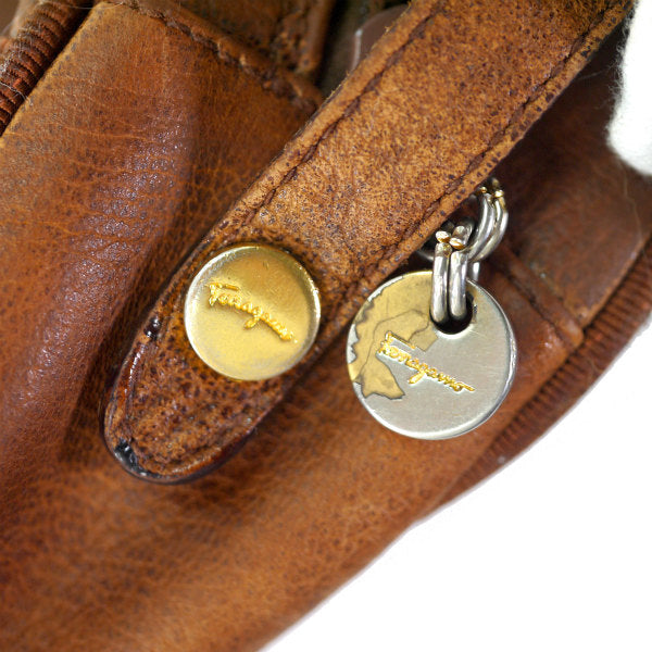 Salvatore Ferragamo   Varaリボン ポシェットバッグ（茶）