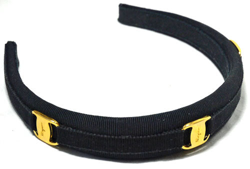 Ferragamo Vara リボンカチューシャ（黒）