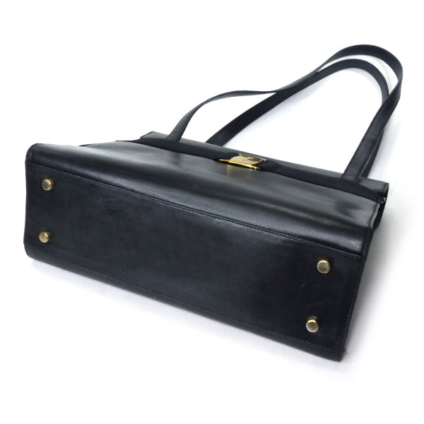 Salvatore Ferragamo　Vara金具レザーハンドバッグ（黒）