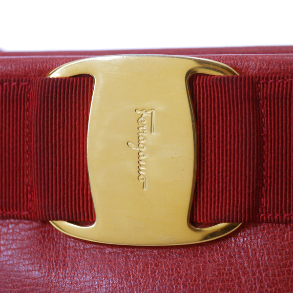Salvatore Ferragamo Vara総革2WAYショルダー（赤）