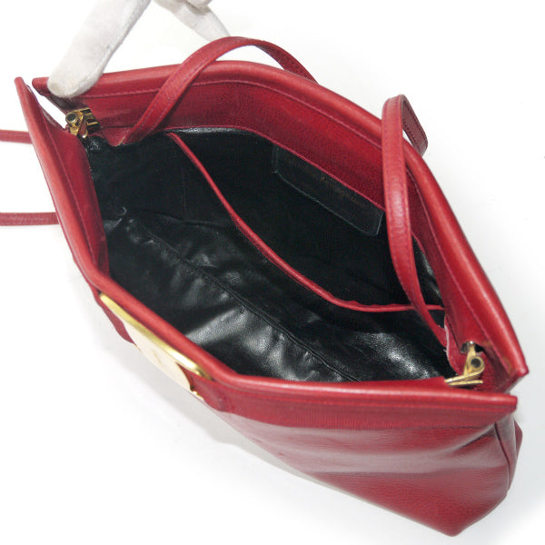 Salvatore Ferragamo Vara総革2WAYショルダー（赤）